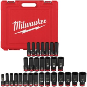 SHOCKWAVE Impact Duty 1/2in.-Drive SAE and Metric Deep 6-Point Socket Set, 29-Pc